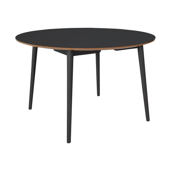 Čierny jedálenský stôl s dubovými nohami RGE Trim