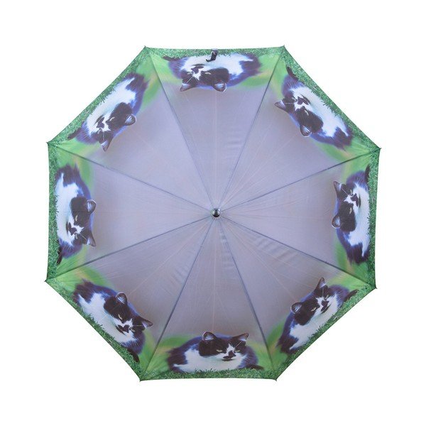 Tmavomodrý dáždnik s mačkami Esschert Design, ⌀ 120 cm-image-1