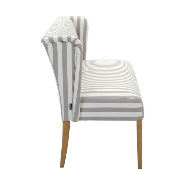 Sivo-biela polstrovaná lavica Max Winzer Hendrick-image-3