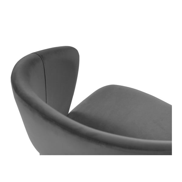 Tmavosivé čalúnené jedálenské kreslo s podrúčkami Elpis – Windsor & Co Sofas-image-3