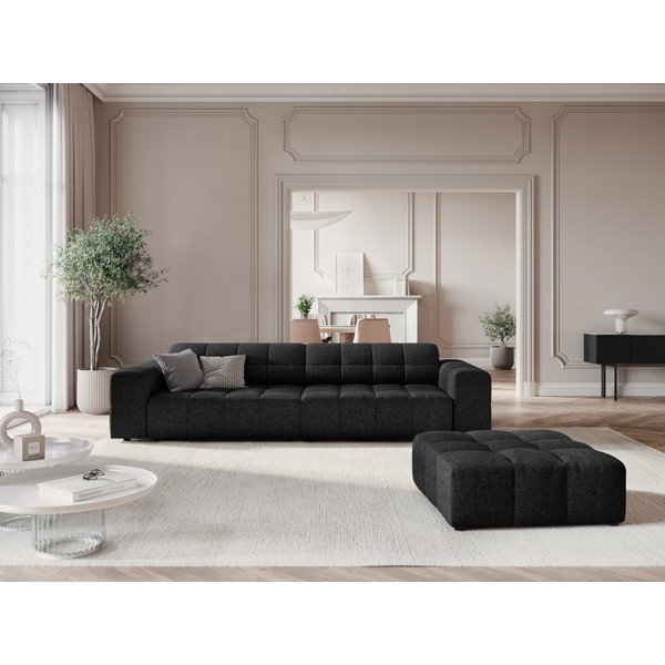 Antracitový taburet Chicago – Cosmopolitan Design-image-1