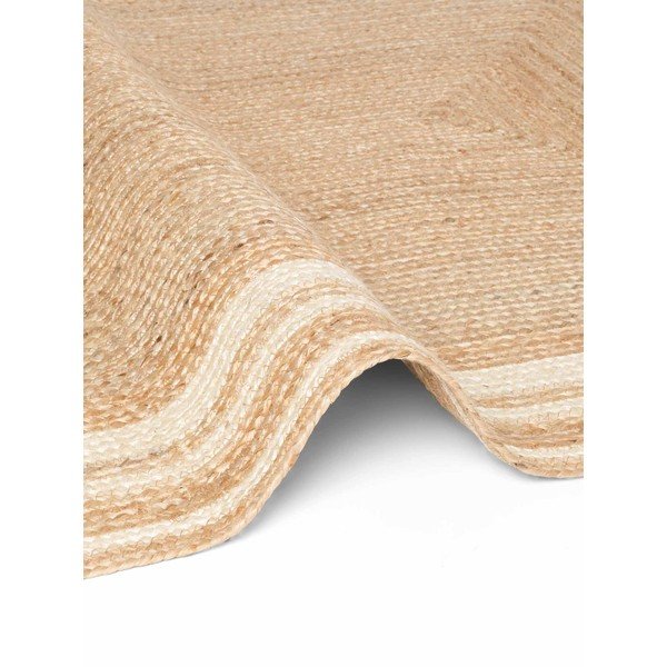 Krémovobiely/v prírodnej farbe obojstranný/ručne tkaný jutový koberec 120x170 cm Jutta – Hanse Home-image-3