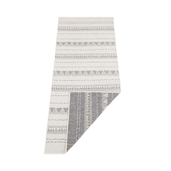 Sivo-krémový vonkajší koberec NORTHRUGS Bahamas, 80 x 350 cm-image-2