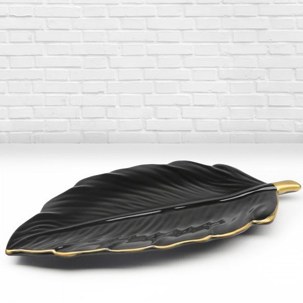 Keramická dekoratívna tácka Leaf – Mioli Decor-image-1