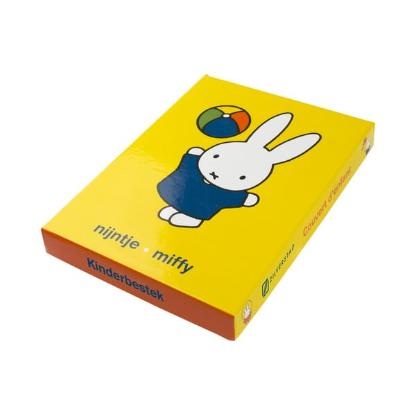 Antikoro detský príbor v striebornej farbe 4 ks Miffy – Zilverstad-image-3
