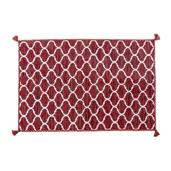 Tmavočervený ručne tkaný koberec Navaei & Co Elegant Kilim 343, 180 x 120 cm