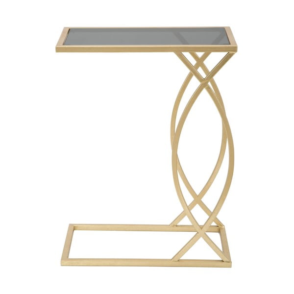 Odkladací stolík so sklenenou doskou 25.5x45.5 cm Glam – Mauro Ferretti