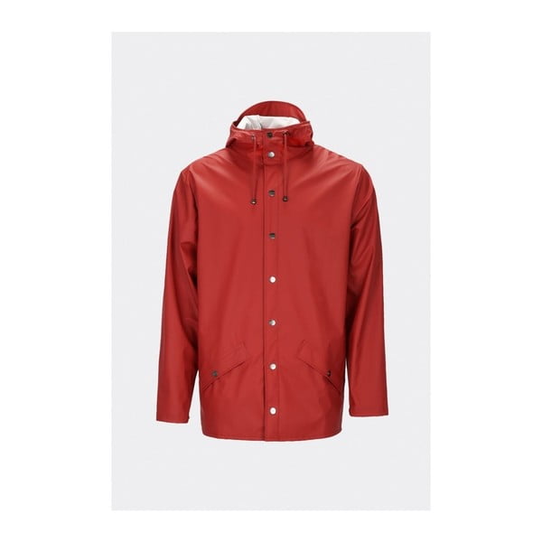 Červená unisex bunda s vysokou vodeodolnosťou Rains Jacket, veľkosť XS/S