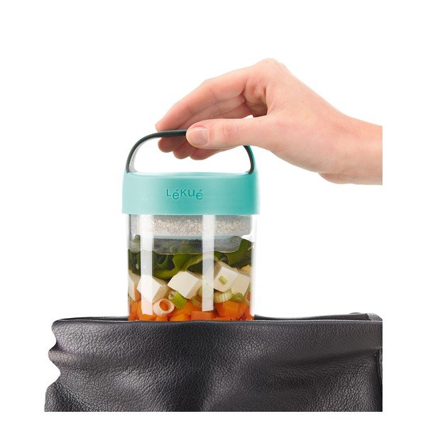 Dóza na polievku s tyrkysovomodrým viečkom Lékué To Go, 600 ml-image-3