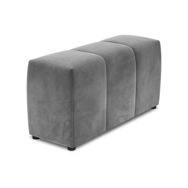 Sivá zamatová podrúčka k modulárnej pohovke Rome Velvet - Cosmopolitan Design
