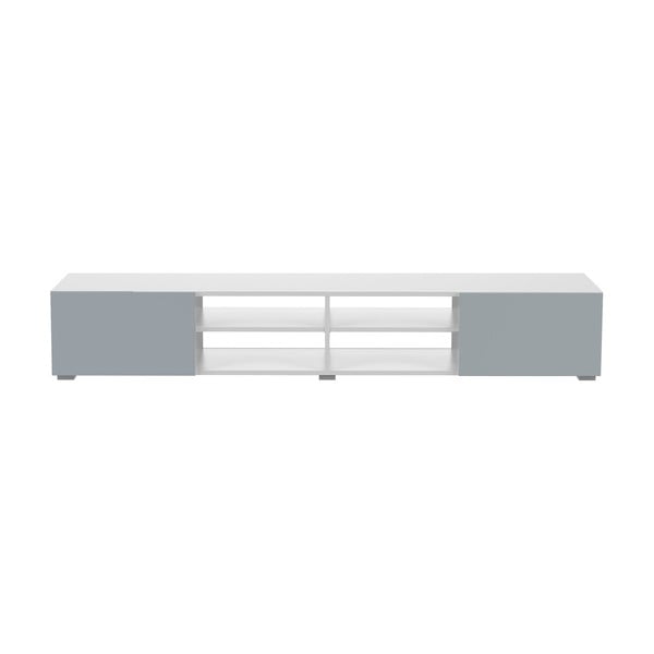 Sivo-biely TV stolík 185x31 cm Podium – TemaHome