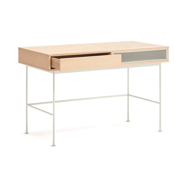 Pracovný stôl s doskou v dubovom dekore 60x120 cm Yoko – Teulat-image-3