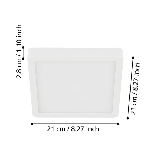 Biele LED stropné svietidlo 21x21 cm FUEVA 5 – EGLO-image-1