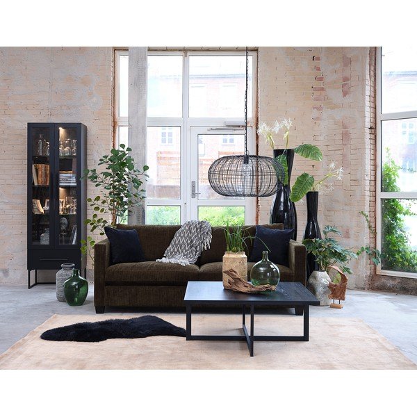 Čierny konferenčný stolík z dubového dreva Canett Elliot, 100 x 100 cm-image-4