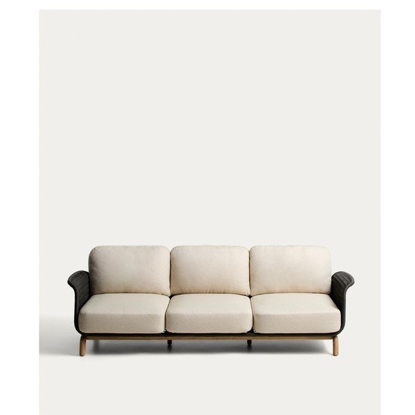Sivá/béžová čalúnená záhradná pohovka Alipa – Kave Home-image-4