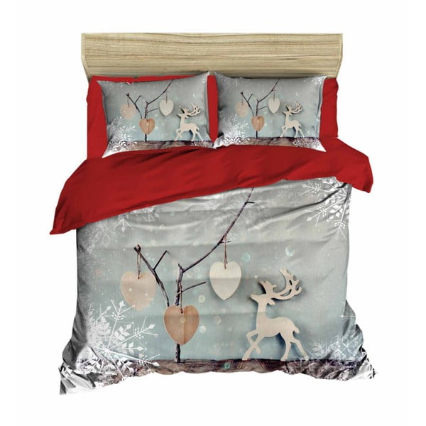 Sada obliečky a plachty na dvojposteľ Christmas Reindeer, 200 × 220 cm
