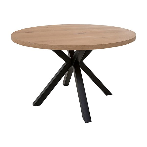 Okrúhly jedálenský stôl s čiernymi nohami Canett Maison, ø 120 cm