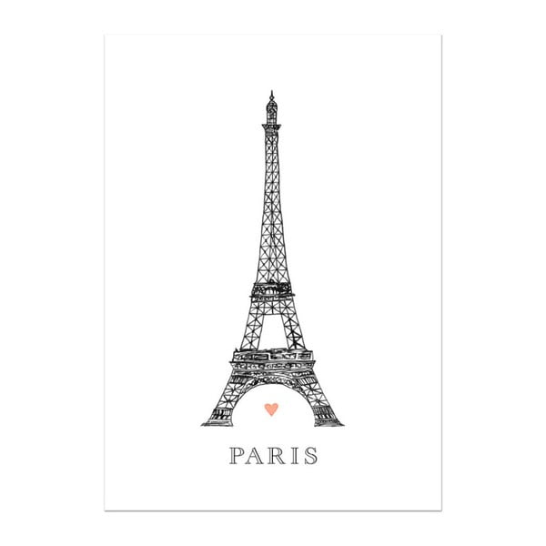 Plagát Leo La Douce Tour Eiffel, 21 x 29,7 cm