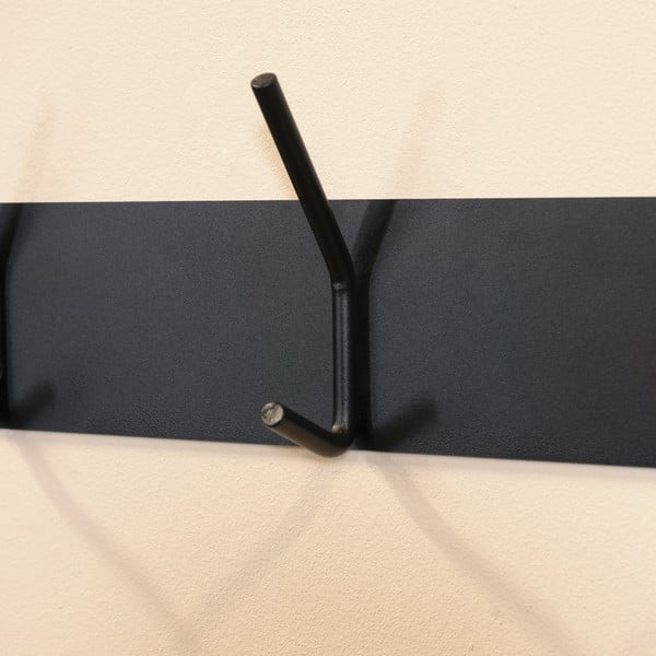 Čierny kovový nástenný vešiak 70 cm Fusion – Spinder Design-image-2