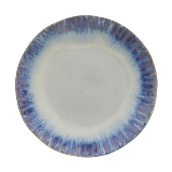 Modrobiely kameninový tanier Costa Nova Brisa, ⌀ 26,5 cm