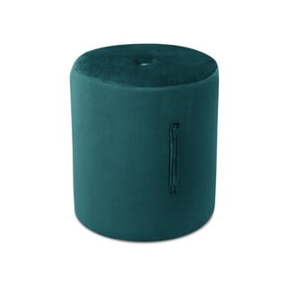 Petrolejovomodrý puf Mazzini Sofas Fiore, ⌀ 40 cm