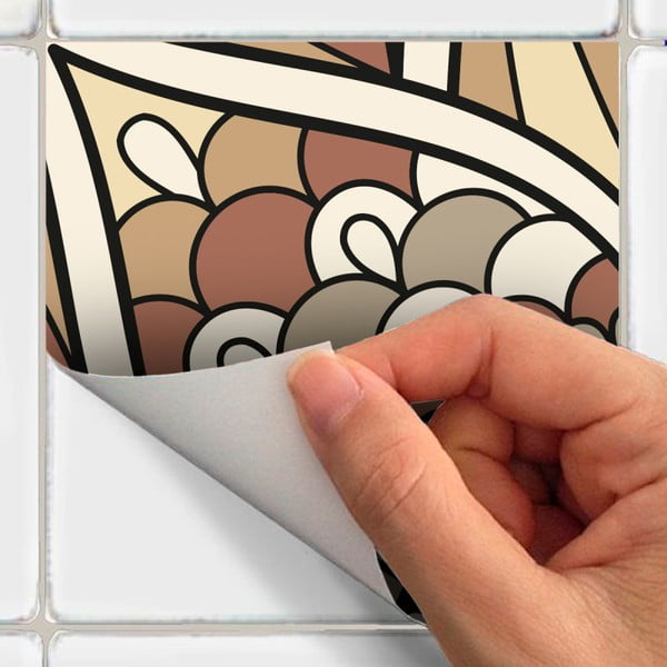 Sada 24 nástenných samolepiek Ambiance Wall Stickers Tiles Piura, 10 × 10 cm-image-3
