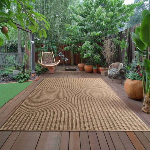 Hnedý vnútorný a vonkajší koberec 200x290 cm Timber 1401 – Ayyildiz Carpets-image-1