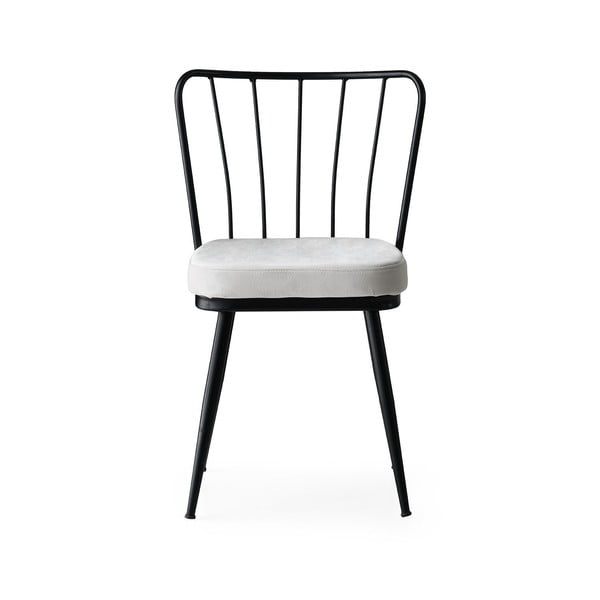 Bielo-čierne kovové jedálenské stoličky v súprave 2 ks Yildiz – Kalune Design