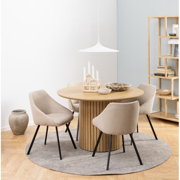 Okrúhly jedálenský stôl s doskou v dubovom dekore ø 120 cm Yale - Actona-image-1