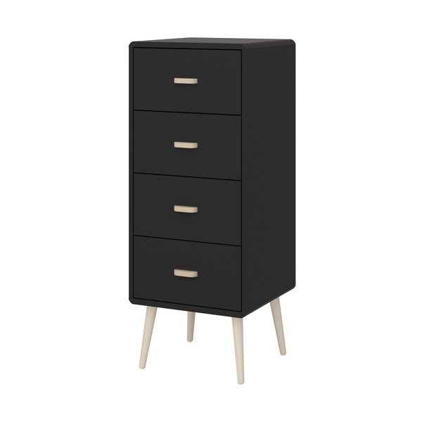 Čierna vysoká komoda 41x105 cm Mino - Tvilum-image-2