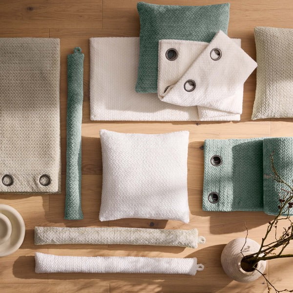 Zelená ochrana proti prievanu 10x80 cm Flanela – douceur d'intérieur-image-4