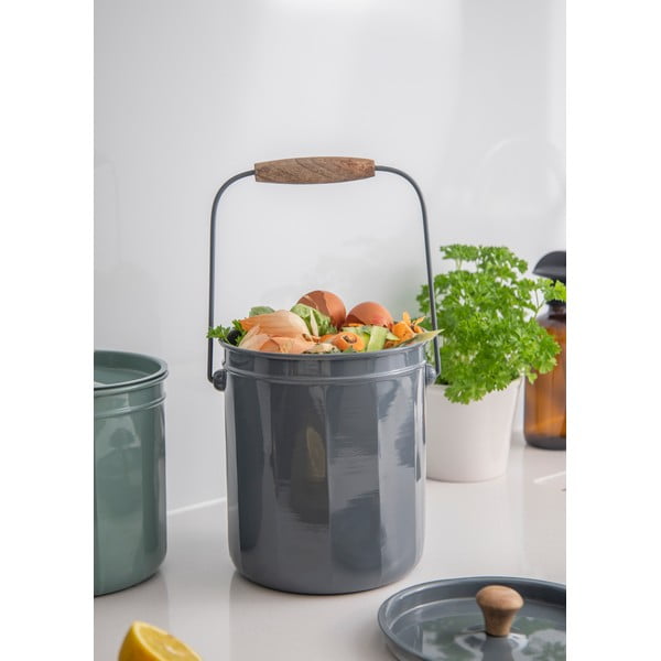 Oceľové nádoby na kompostovateľný odpad v súprave 3 ks - Kitchen Craft-image-4