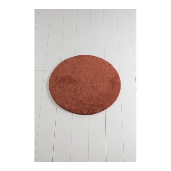 Tehlovočervená kúpeľňová predložka Colors of Cap, ⌀ 90 cm