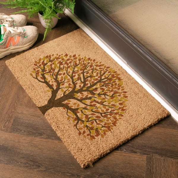 Rohožka z kokosového vlákna 40x60 cm Autumnal Tree of Life – Artsy Doormats-image-1