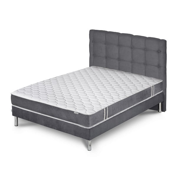 Sivá posteľ s matracom Stella Cadente Maison Syrius Saches, 160 × 200 cm