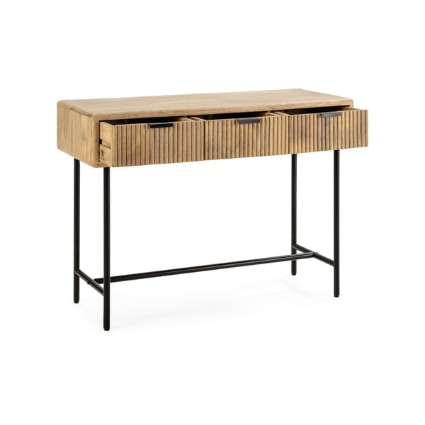 Konzolový stolík z mangového dreva v prírodnej farbe 38x100 cm Mundra – MOME-image-1