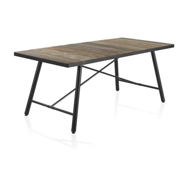 Drevený jedálenský stôl s kovovými nohami Geese Capri, 150 × 90 cm