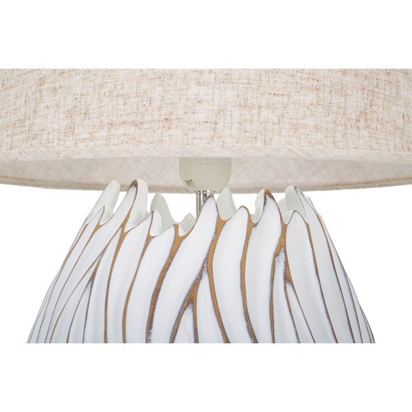 Béžová stolová lampa s textilným tienidlom (výška  48 cm) Honduras – Mauro Ferretti-image-1