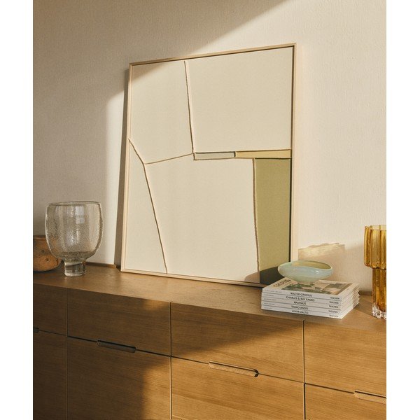 Ručne maľovaný/3D obraz s rámom/na plátne 80x100 cm Deravia – Kave Home-image-1