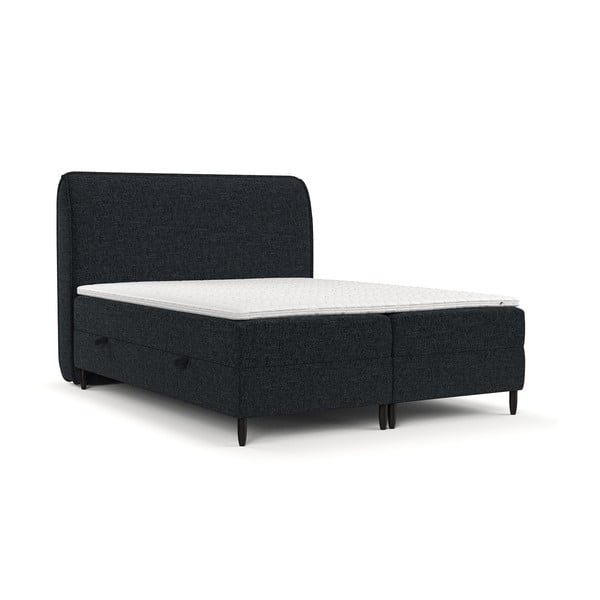 Čierna boxspring posteľ s úložným priestorom 180x200 cm Melba – Maison de Rêve