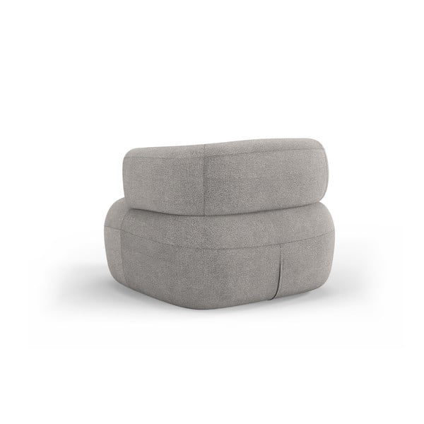 Svetlosivé kreslo z textílie buklé Jenny – Micadoni Home-image-3