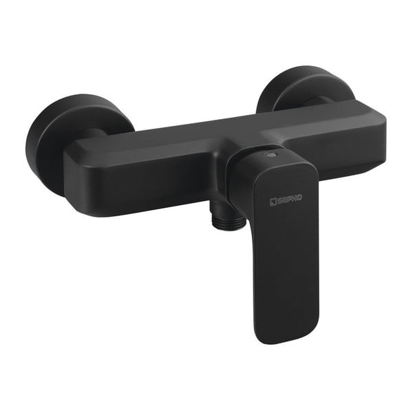 Matne čierna nástenná sprchová batéria (1 výstup) Spy – Sapho