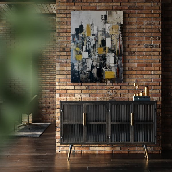 Obraz s ručne maľovanými prvkami 70x100 cm Cityscape – Styler-image-4