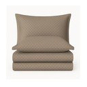 Hnedé obliečky na jednolôžko z bavlny Renforcé 140x200 cm Checkered – Mila Home Luxury