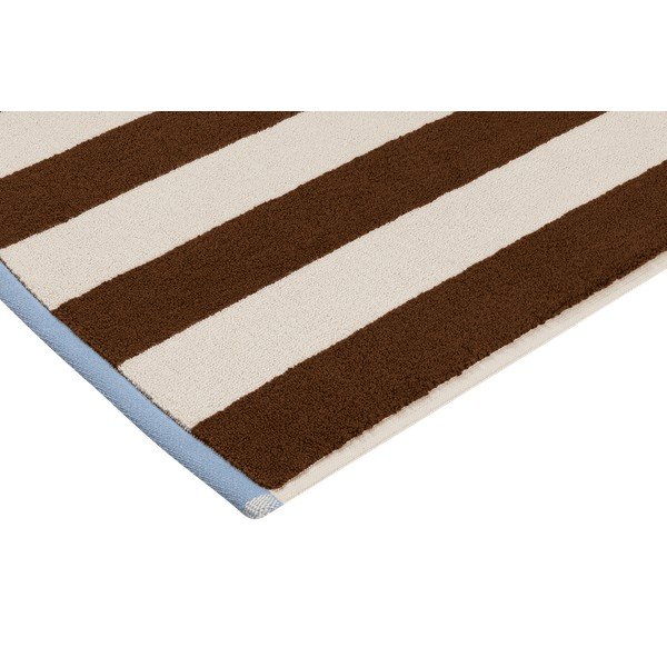 Hnedá/krémovobiela textilná kúpeľňová predložka 50x80 cm Gobo – noo.ma-image-3