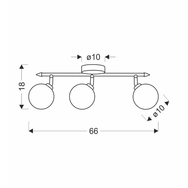 Stropné svietidlo v bronzovej farbe so skleneným tienidlom ø 10 cm Rodia – Candellux Lighting-image-2