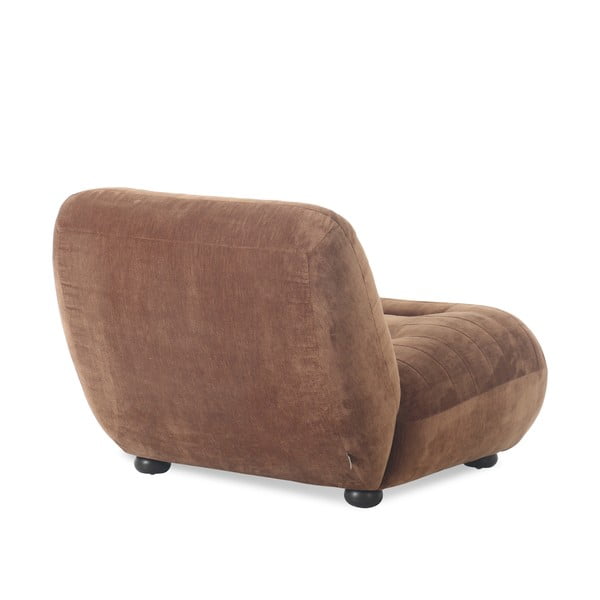 Hnedé zamatové kreslo Wyatt – Dutchbone-image-4