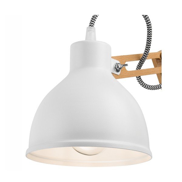 Bielo-hnedé nástenné svietidlo ø 15 cm Marcello – LAMKUR-image-3