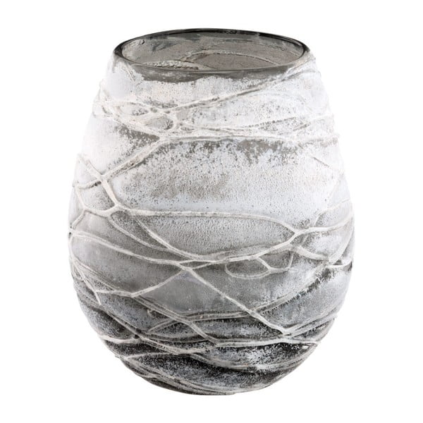 Sivá sklenená váza Ego Dekor, ⌀ 10 cm