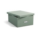Kartónový úložný box zelenomodrý s vekom 34,5x45x18,5 cm Katrin Canvas Paper Laminate – Bigso